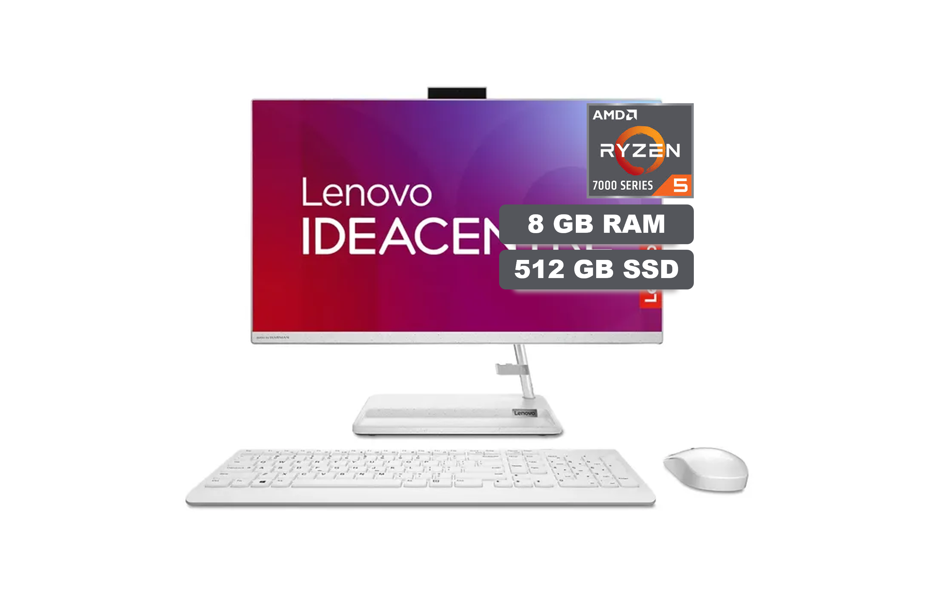 TODO EN UNO LENOVO | RYZEN 5 7530U | 512GB SSD | 8GB RAM | 23.8" FHD | LENOVO IDEACENTRE 3 AIO 24ALC6