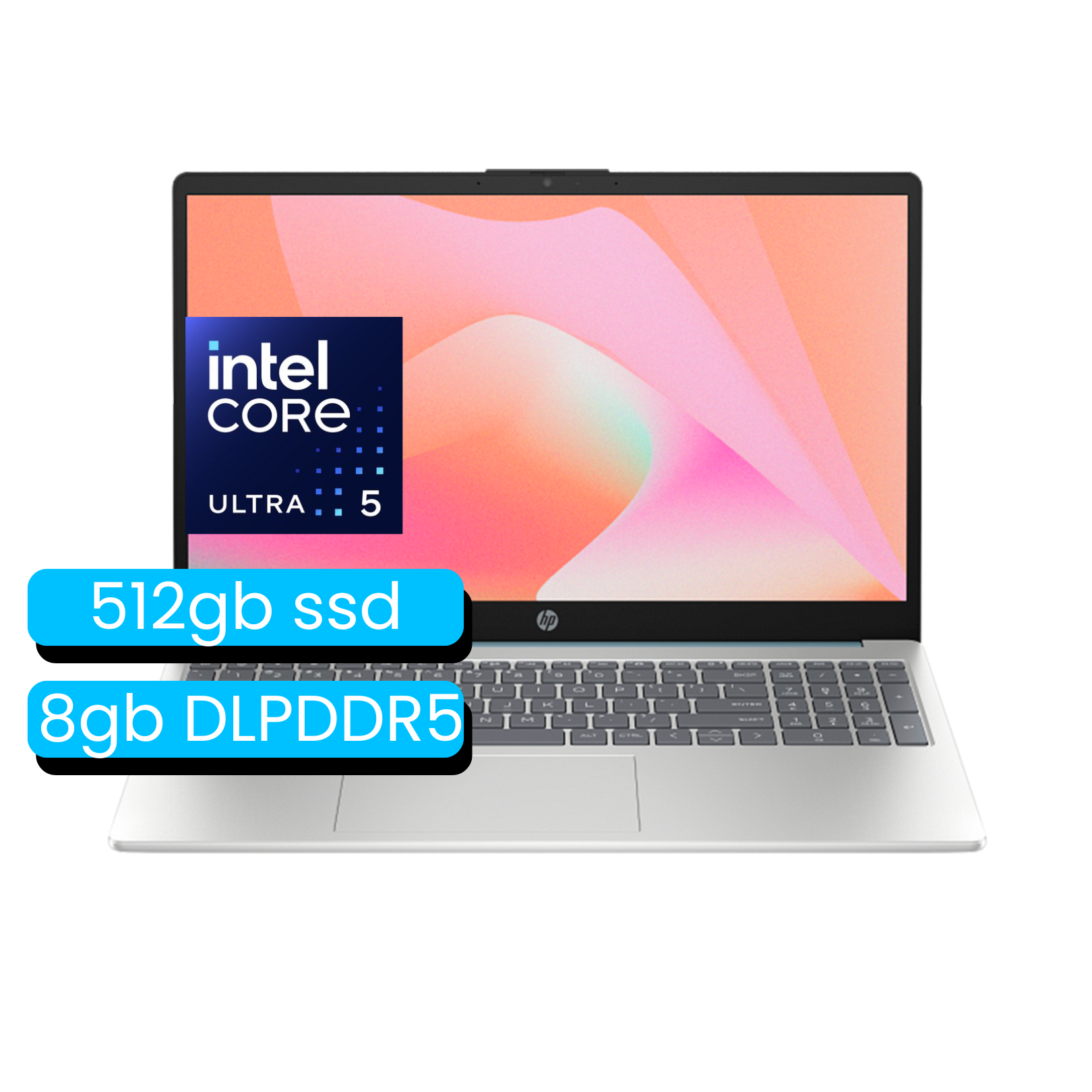 PORTATIL HP 15-FD1252LA INTEL ULTRA 5 125H | PCIE NVME M.2 DE 512GB | 8GB DE RAM LPDDR5 | 15.6" LED | SILVER