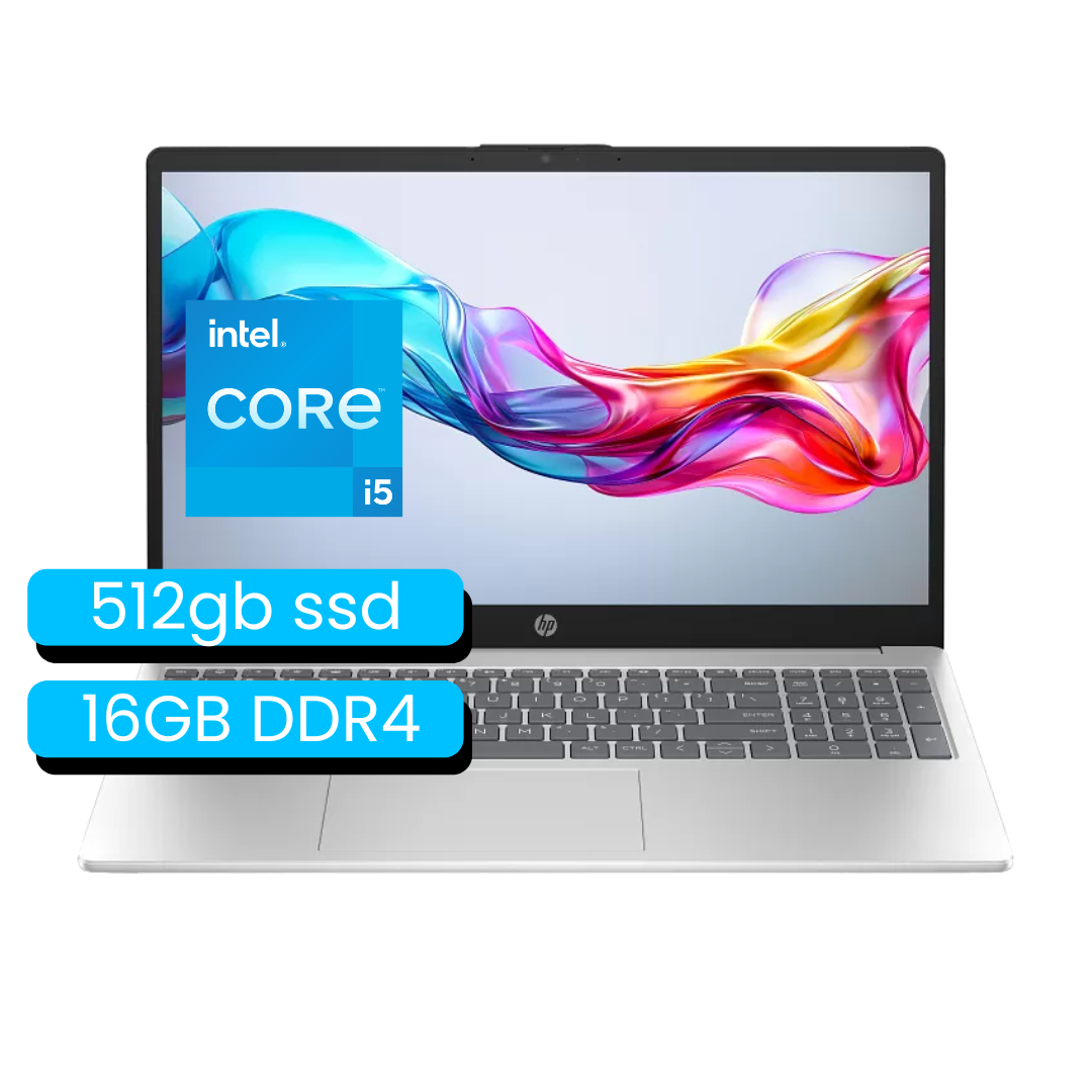 PORTATIL HP 15-FD0030LA INTEL CORE I5 1334U | SSD-512GB | 16GB DDR4 | 15.6" | SILVER