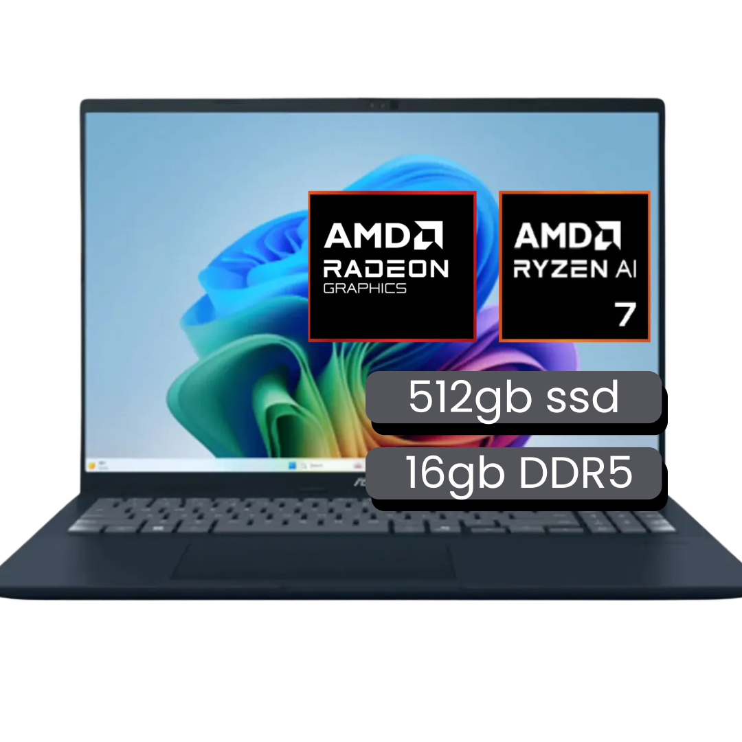 PORTATIL ASUS M1607KA-MB123 AMD RYZEN AI 7 350 | 512GB SSD PCIEG4 | 16GB DDR5 | 16" FHD | QUIET BLUE 3CELL