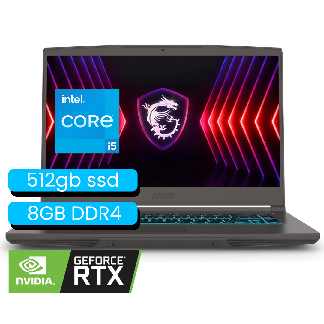 PORTATIL MSI THIN 15 B13UC-3256XCO INTEL CORE I5 13420H | 512GB SSD | 8GB DDR4 | RTX3050 4GB GDDR6 | COSMOS GRAY