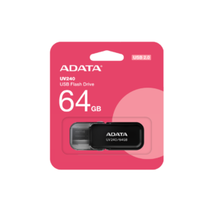 MEMORIA USB 64GB 2.0 ADATA  AUV240-64G RBK ESCUALIZABLE NEGRA