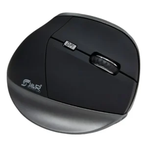 MOUSE J&R  MIJR-023 ERGONOMICO RECARGABLE GRIS Y NEGRO 60 GRADOS