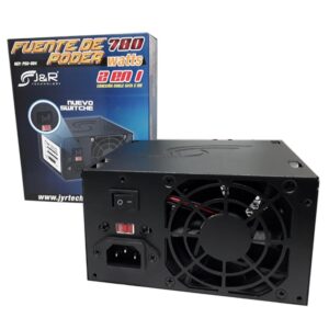 FUENTE DE PODER J&R 780 WATTS COOLER 3 CABLES EXTENDIDOS