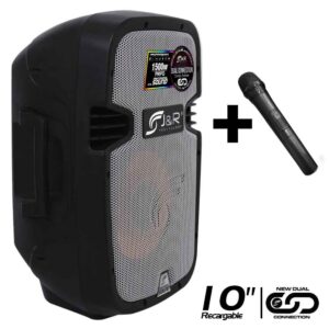 SOLO POR EL DIA SIN IVA – CABINA J&R J5160 ACTIVA RECARGABLE AMPLIFICADA DE 10 PULGADAS 90 WATTS