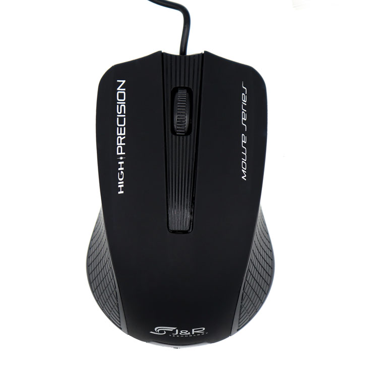 MOUSE J&R MOJR-034 ALTA PRECISION NEGRO USB