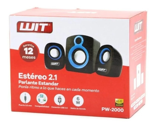 SOLO POR EL DIA SIN IVA – PARLANTE UNITEC PC 2.1 6W PW-2000 WIT