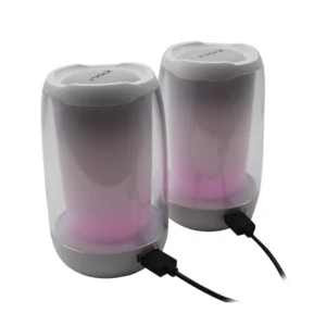PARLANTE J&R ZIDLI D81 CILINDRO RGB  10W NEGRO CABLEADO