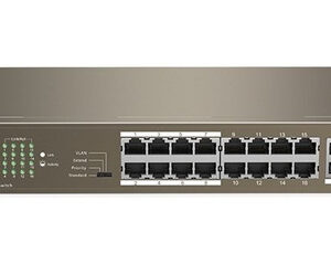 Switch POE, 24 puertos, entrelaza corriente con los datos 10/100