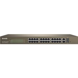 Switch POE, 24 puertos, compatible con IEEE 802.3af, 10/100, Dos 2 puertos Up link a Giga 10/100 /1000